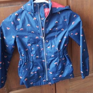 GapKids, blue w watermelons, size 6/7, windbreaker